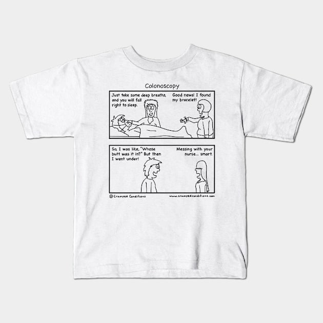 Colonoscopy bracelet Kids T-Shirt by crampedconditions